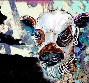 Artistic Cow   - Print of original Alcohol Ink Painting