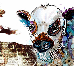 Artistic Cow   - Print of original Alcohol Ink Painting