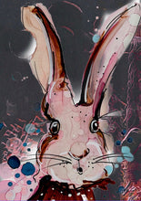 Load image into Gallery viewer, Follow the rabbit   - Print of original Alcohol Ink Painting
