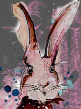 Load image into Gallery viewer, Follow the rabbit   - Print of original Alcohol Ink Painting
