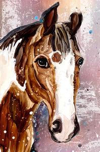 Lovely horse   - Print of original Alcohol Ink Painting