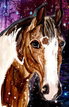Load image into Gallery viewer, Lovely horse   - Print of original Alcohol Ink Painting
