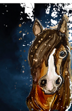 Load image into Gallery viewer, Elegant horse   - Print of original Alcohol Ink Painting
