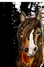 Load image into Gallery viewer, Elegant horse   - Print of original Alcohol Ink Painting
