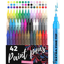 Load image into Gallery viewer, Acrylic Paint Pens - 42 Acrylic Paint Markers - Extra Fine Tip Paint Pens (0.7mm) - art materials
