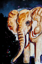Load image into Gallery viewer, Friendly Elephant   - Print of original Alcohol Ink Painting
