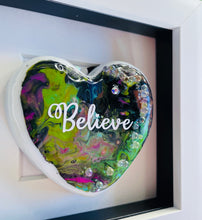 Load image into Gallery viewer, One-of-the-Kind - Colourful heart - BELIEVE
