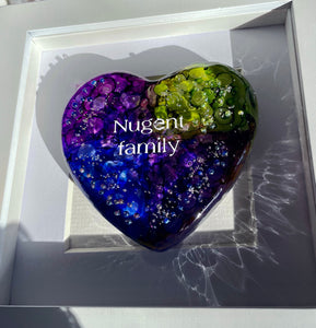 Custom made heart - family heart, single heart with words,