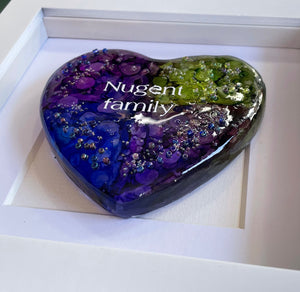 Custom made heart - family heart, single heart with words,