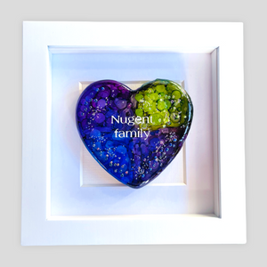 Custom made heart - family heart, single heart with words,