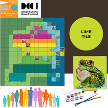 Load image into Gallery viewer, Fingal United - lime canvas tile
