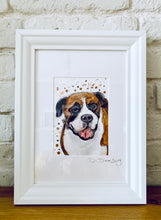 Load image into Gallery viewer, Unique original custom art painting of beloved pets - A5 art size
