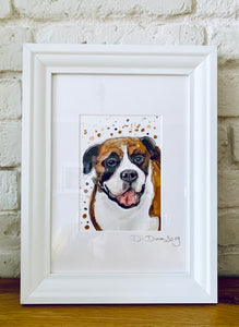 Unique original custom art painting of beloved pets - A5 art size