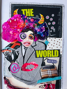 Mixed world - mixed media collage