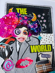 Mixed world - mixed media collage