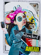 Load image into Gallery viewer, Shocked ahead - mixed media collage
