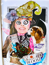 Load image into Gallery viewer, Blooming World - mixed media collage
