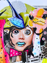 Load image into Gallery viewer, Spin your mind - mixed media collage
