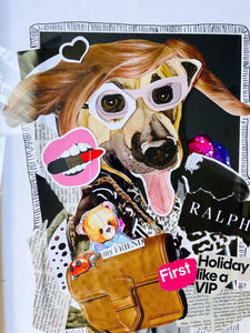 VIP holidays - mixed media collage