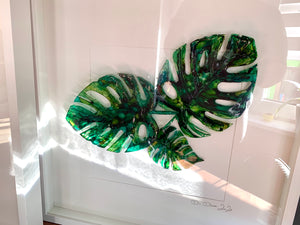 Monstera leaves - composition of three