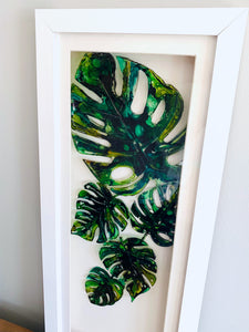 Monstera leaves - composition of four and five
