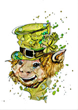 Load image into Gallery viewer, Irish theme   - Print of original Alcohol Ink Painting
