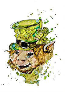 Irish theme   - Print of original Alcohol Ink Painting
