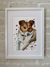 Load image into Gallery viewer, Unique original custom art painting of beloved pets - A4 art size
