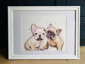 Unique original custom art painting of beloved pets - 40/50 art size