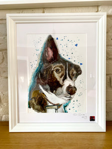 Unique original custom art painting of beloved pets - A3 art size