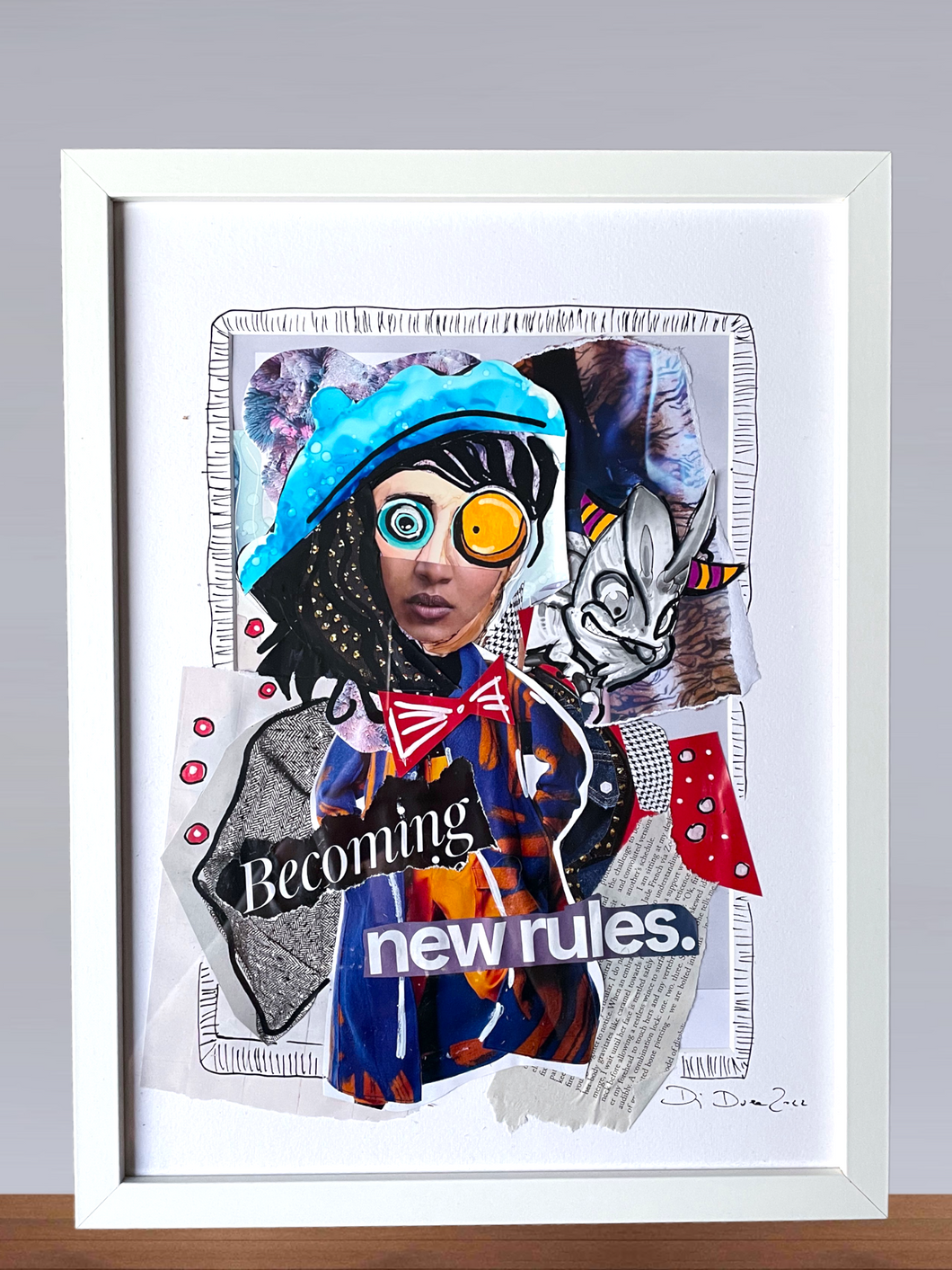 Become new Rules - mixed media collage