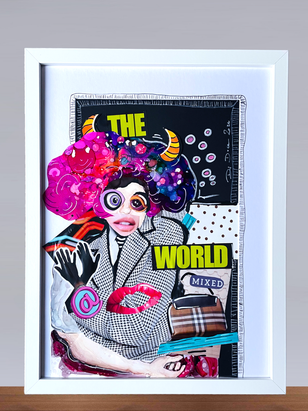 Mixed world - mixed media collage
