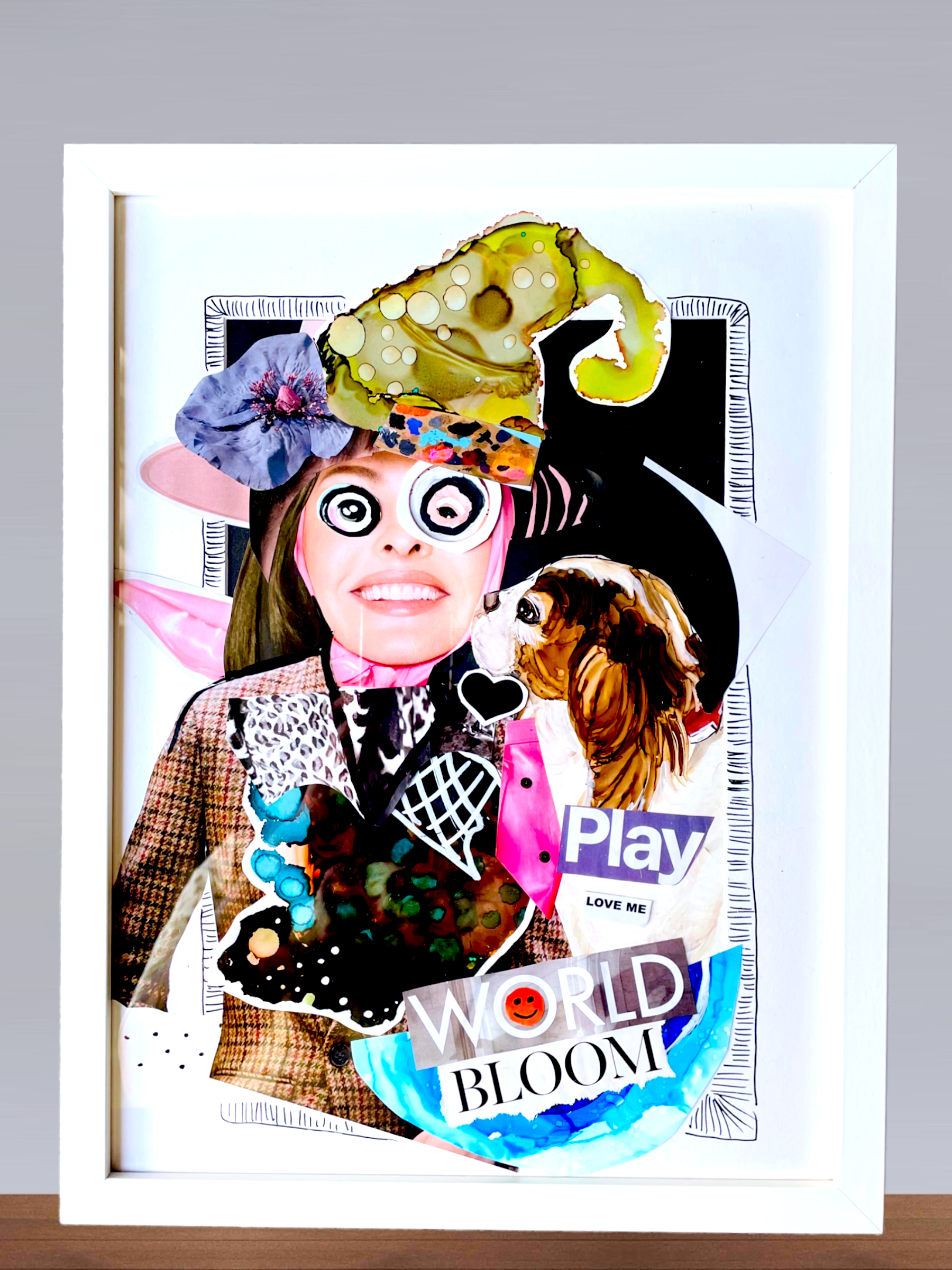 Blooming World - mixed media collage – didART studio
