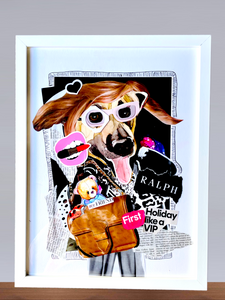 VIP holidays - mixed media collage
