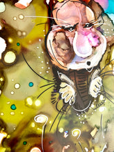 Load image into Gallery viewer, Hidden gnome - Alcohol Ink Painting on Yupo Paper
