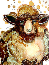 Load image into Gallery viewer, Whimsical sheep - Alcohol Ink Painting on Yupo Paper
