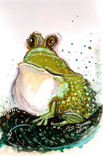 Load image into Gallery viewer, Happy frog - Alcohol Ink Painting on Yupo Paper
