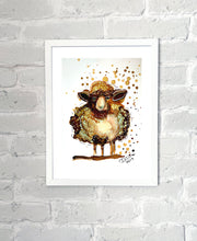 Load image into Gallery viewer, Whimsical sheep - Alcohol Ink Painting on Yupo Paper
