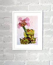 Load image into Gallery viewer, Crazy frog - Alcohol Ink Painting on Yupo Paper
