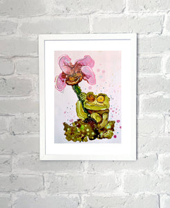 Crazy frog - Alcohol Ink Painting on Yupo Paper