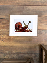 Load image into Gallery viewer, A hesitant snail - Alcohol Ink Painting on Yupo Paper

