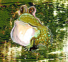 Load image into Gallery viewer, Happy frog - Print of original Alcohol Ink Painting
