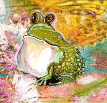 Load image into Gallery viewer, Happy frog - Print of original Alcohol Ink Painting
