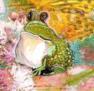 Happy frog - Print of original Alcohol Ink Painting