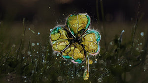 Mysterious clover - Print of original Alcohol Ink Painting