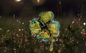 Mysterious clover - Print of original Alcohol Ink Painting