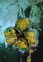 Load image into Gallery viewer, Mysterious clover - Print of original Alcohol Ink Painting
