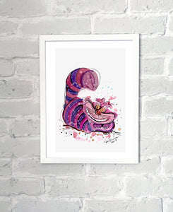 the Cheshire Cat - Alcohol Ink Painting on Yupo Paper