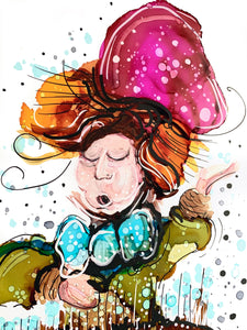 The Mad Hatter - Alcohol Ink Painting on Yupo Paper