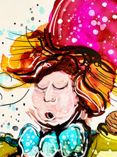 Load image into Gallery viewer, The Mad Hatter - Alcohol Ink Painting on Yupo Paper
